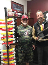 Big Traditional Seminole Spear, wall hangers and 2 tomahawks